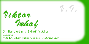 viktor imhof business card
